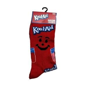Odd Sox Unisex Kool Aid Man Oh Yeah Novelty Crew Socks Retro 80s 90s Red Blue